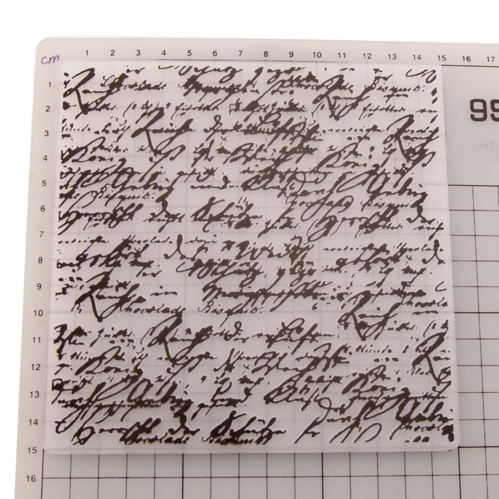 DIY Plastic Embossing Folder 3D Bumpy Embossing Script Die Stencil Scrapbooking Paper Cards Decorations Template Mould