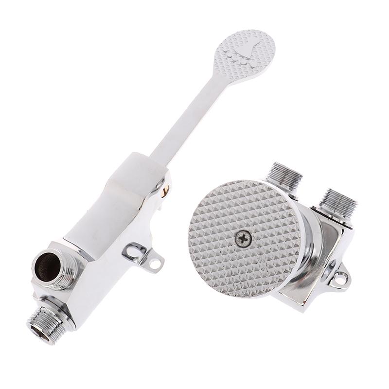 1 шт. медный кран для раковины, напольное крепление, одна педаль для ножного переключателя, больница, медицинская лаборатория, кухонная раковина для ванной комнаты