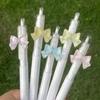 2 Pcs Cute Tulip Flower Head Gel Pen 0.5mm ST Quick-drying Student Notes Test Stationery Writing Pen Kawaii School Supplies
