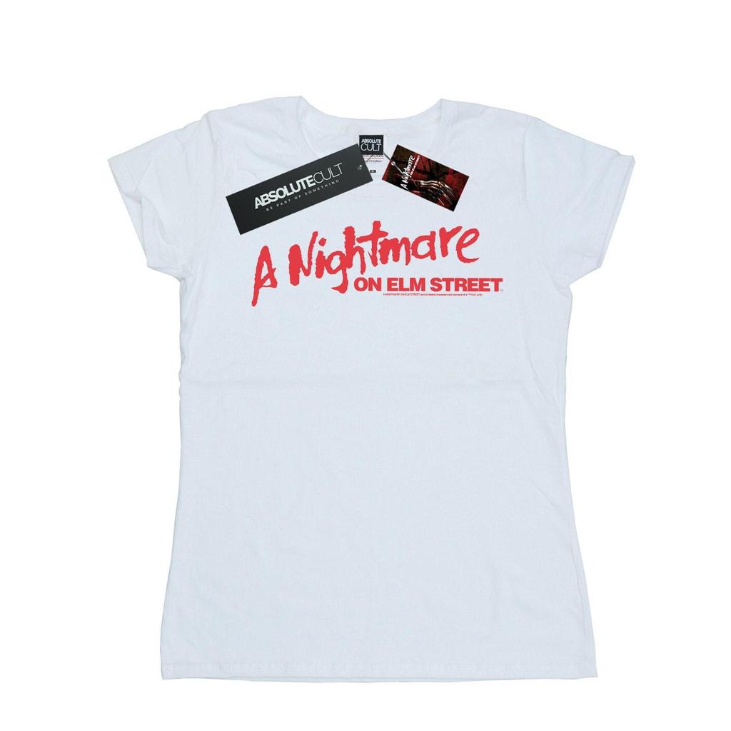 A Nightmare On Elm Street Womens/Ladies Red Logo Cotton T-Shirt