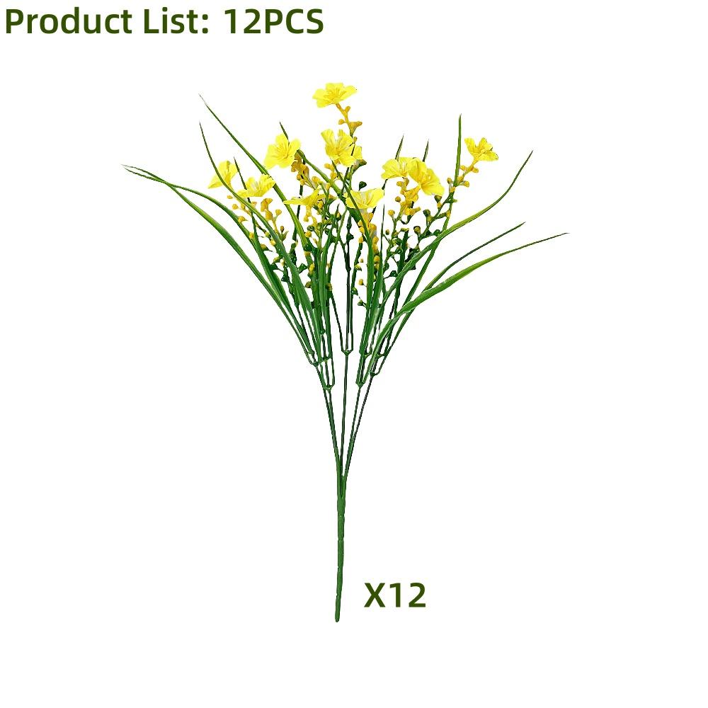 12 шт. Искусственные цветы ромашки, Пластиковые искусственные цветы для дома, в помещении, снаружи, для сада, патио, окна, крыльца, фермерского дома, снаружи