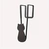 1pc Cat-Shaped Door Hook - Metal Black Adorable Kitty Design, Easy Install No Tools Needed for Bathroom, Closet, Kitchen - Holds Coats, Hats, Towels