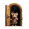 3D Наклейка на стену «Мышь» Реалистичная нора крысы ПВХ Стикер с 3D-эффектом для ноутбуков, автомобилей, мебели, декора стены спальни