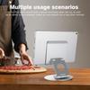 P57 Multifunction Desktop Phone Stand Folding 360° Rotating Metal Tablet Holder for Live Streaming