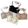 Invisible Seamless Lift Bandeau Bra - Fixed Cups, Wireless, Breathable, Side Control for Women