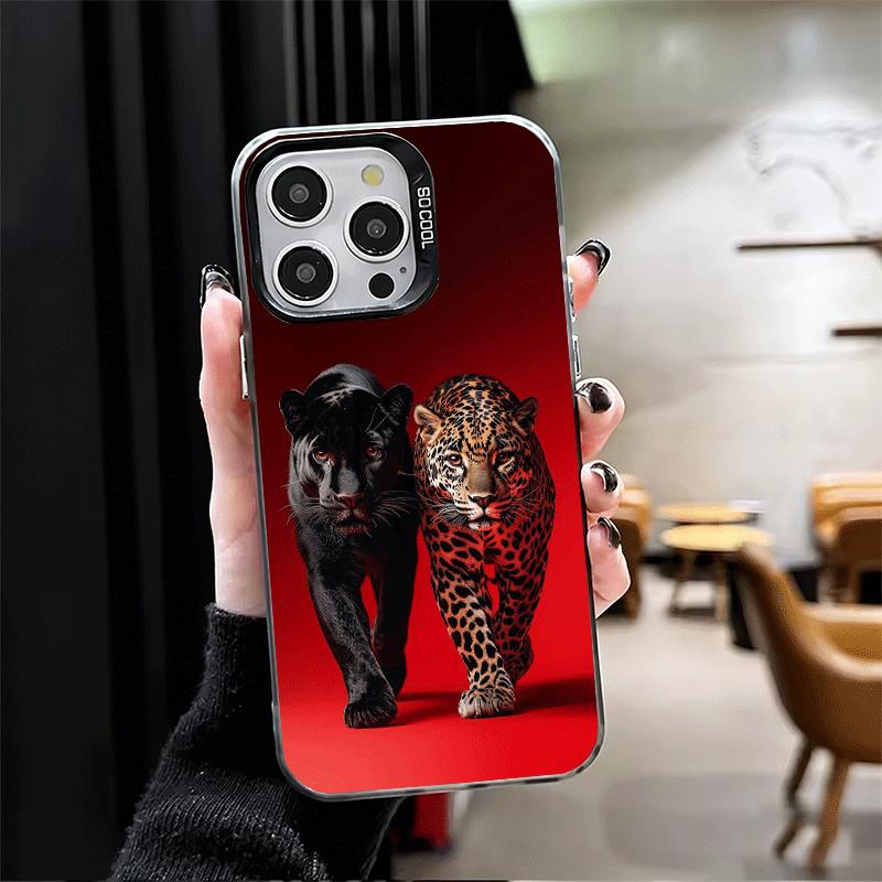 Крутой Чехол-Броневик с Черной Пантерой для iPhone 17 Air 16 16E 15 Pro Max 14 Plus 13 Mini 12 Задняя Крышка Защита от Падений Fund