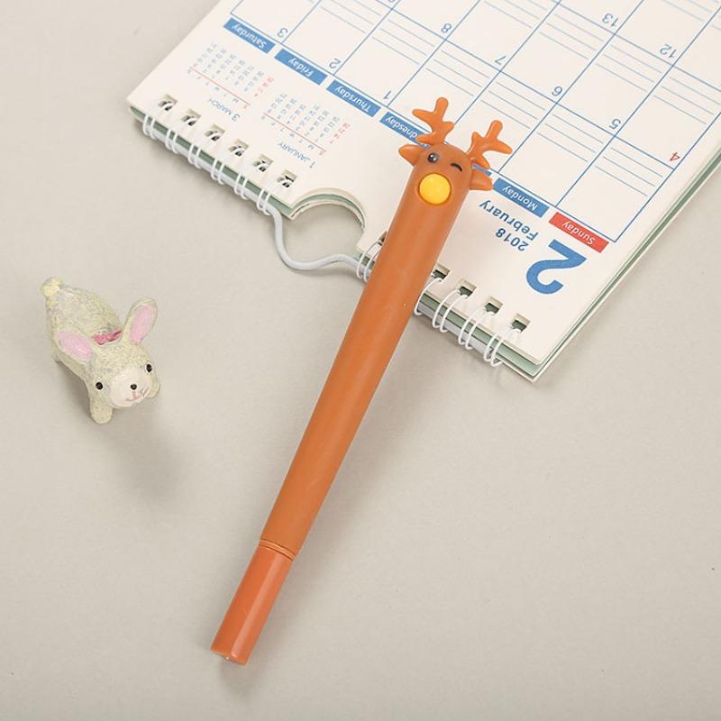 Cartoon Neutral Pen Funny Standing Giraffe Pen Stationery Pretty Aesthetic Cute Writing Pen Creative Kawaii Giraffe Desk Decor