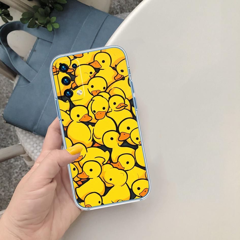 LO40 DUCK Cartoon Soft Shell Transparent Phone Case for Motorola Moto G7 G8 G9 G84 G85 G73 G24 G15 Z2 Play Power Plus