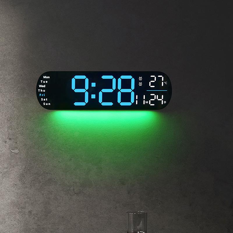 Creative New Product Wall Clock Multi-function Clock Living Room Watch Large Screen LED Digital Alarm Clock 5502