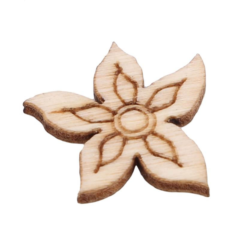 Маленькие деревянные маленькие цветы листья маленькая трава смешанные дети DIY граффити развивающие игрушки