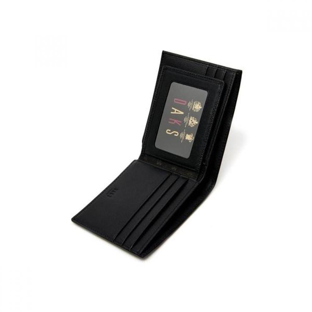 Daks Black Leather Dd Logo Modern Classic Wallet Dbwa3f833bk