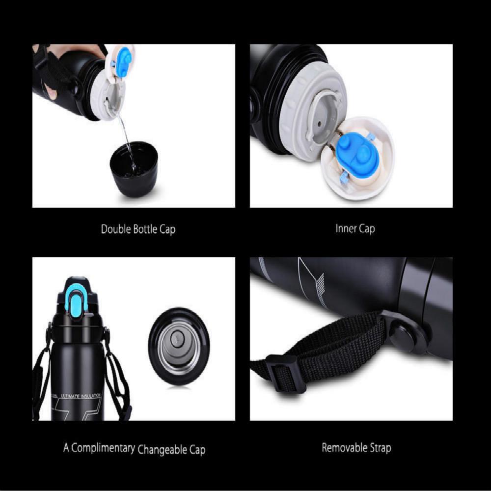 Vacuum Flasks 800ml Stainless Steel Insulated Bottle Outdoor Sports Thermal Coffee Water Kettle