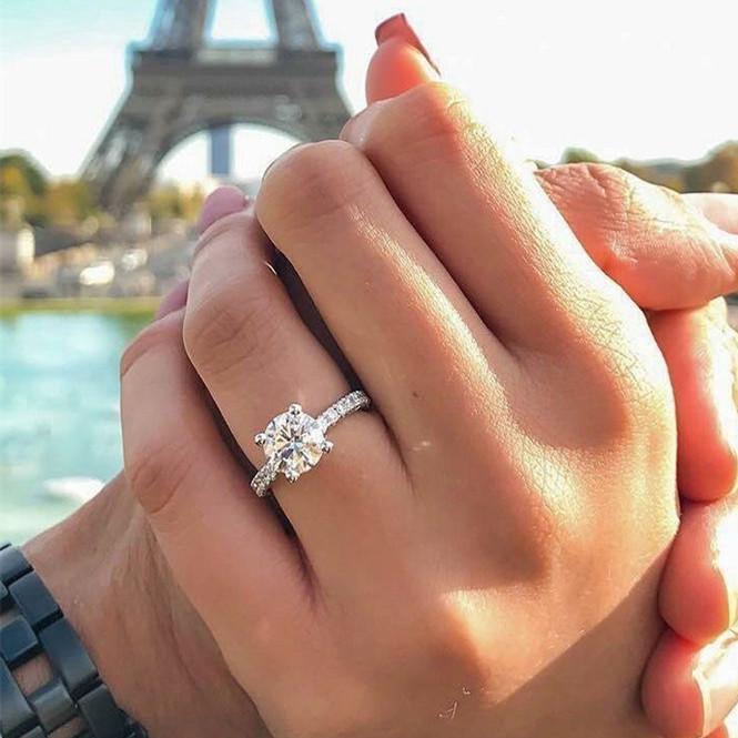 Новые Модные Хрустальные Обручальные Дизайнерские Кольца Для Женщин AAA Белый Цирконий Кубический элегантные кольца Женские Свадебные украшения