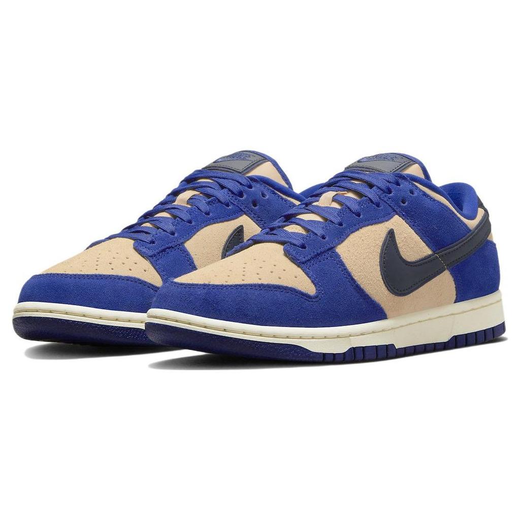 Nike Dunk Low LX Синие замшевые женские кроссовки Deep-Royal-Blue Dark-Obsidian DV7411-400