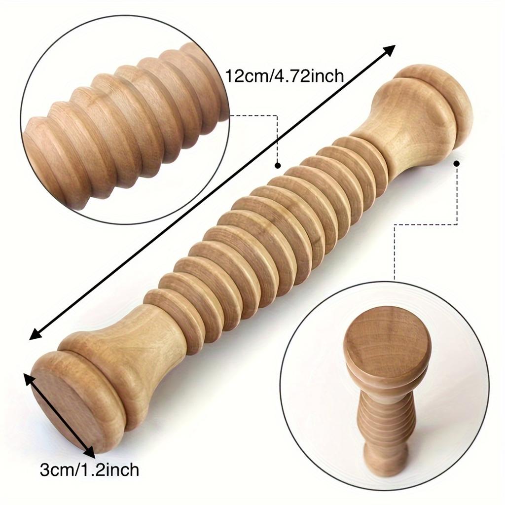 Деревянный роликовый массажер для ног - средство для релаксации и рефлексотерапии, уход за ногами и спиной в спа-качестве, без формальдегида