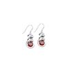 Ear Hook Fashion Long Fringed Red Zircon Earrings Women's Small Fresh Round Beads Diamond Earrings Ins Jewelry