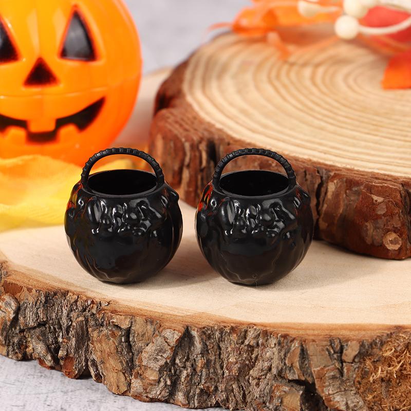 2 шт. Миниатюрный котел на Хэллоуин, мини-ведро для конфет на Хэллоуин, котел ведьмы