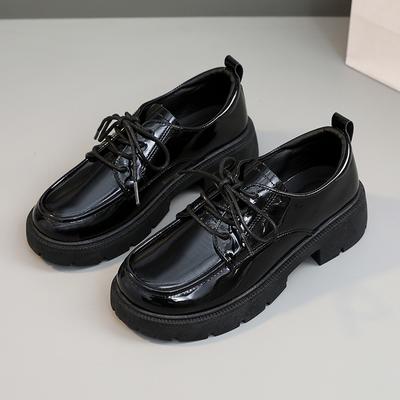 Весна и осень новые женские туфли блестящие мокасины на толстой подошве туфли Повседневная обувь на толстой подошве zapatos para mujeres