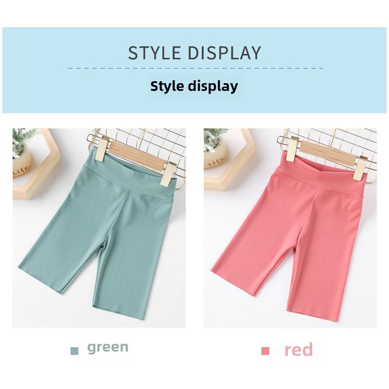 Girls' Elastic Shark Pants: Korean-Style Summer Yoga Shorts