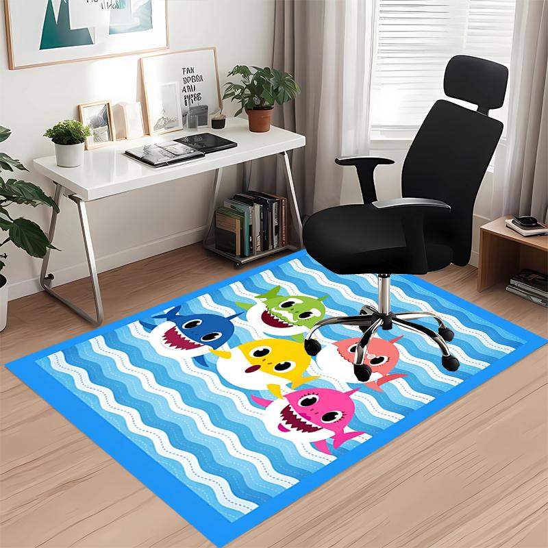 Shark Printed Carpetrugfor Office Chair Living Room Bedroom Kitchen Room Decor Gifts