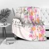 Floral Print Fleece Blanket - Soft Warm Throw Blanket for Women Girls Sofa Bed Decoration Gift