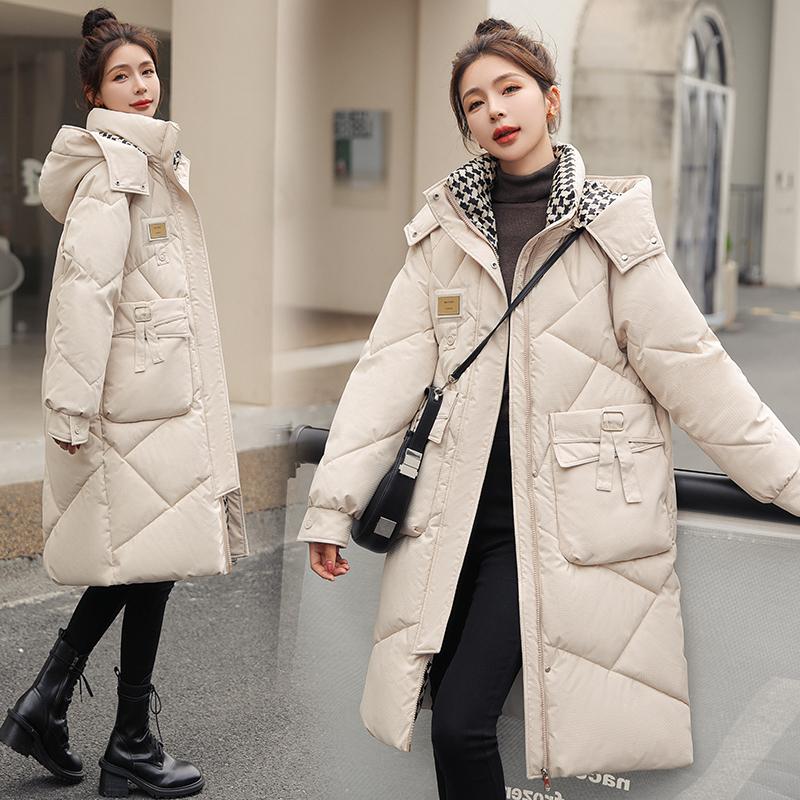 Long Parkas for Women Winter Jacket Oversize Thick Warm Women's Padded Coat Hooded Korean Style Winter Overcoat