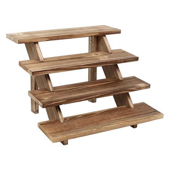 Деревянная подставка для кексов, многоярусная стойка для демонстрации десертов, складная конструкция, гладкие края, без заусенцев, простая в установке подставка для демонстрации кексов