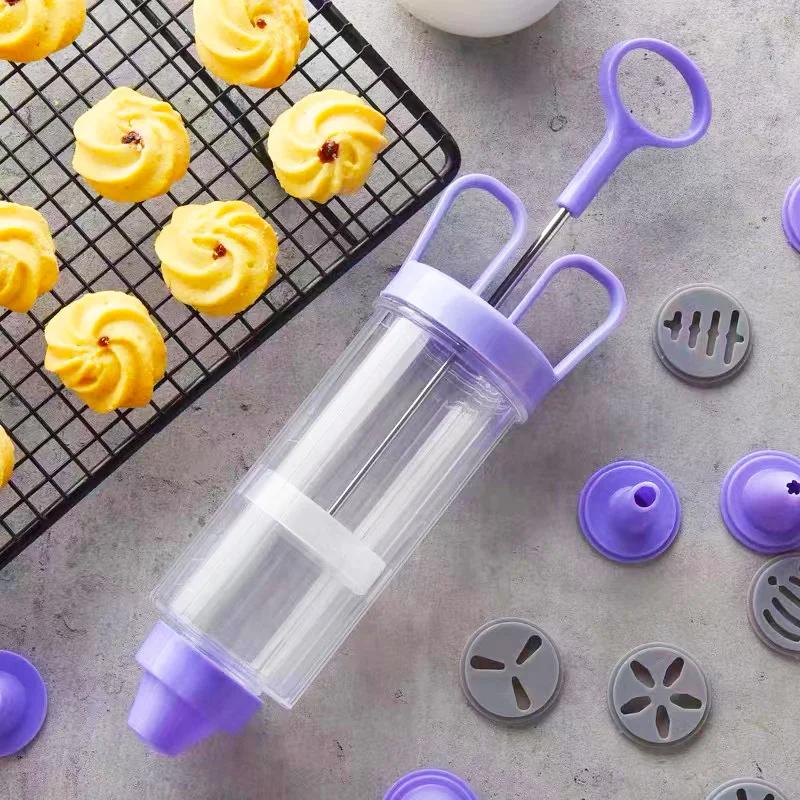 Confectionery Cookie Cream Nozzles Making Pastry Cake Decorating Gun Baking Tool Syringe Extruder Kitchen Gadget DIY Accessories