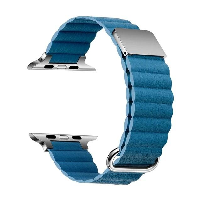 Подходит для ремешка Apple Watch 8 Apple Watch se/ultra/7-го поколения iwatch6 кожаный ремешок с магнитным притяжением и креативностью
