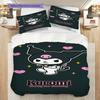 Kuromi Appears Cute Set Threepiece Set 1 Duvet Cover 2 Pillowcase Without Core Soft And Comfortable Duvet Cover And Pillowcase