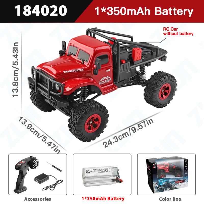 Wltoys 1/18 Мини-радиоуправляемая машина 184020 2.4G со светодиодной подсветкой 4WD Внедорожный Электрический Гусеничный Транспортёр Грузовик на Радиоуправлении Игрушка для Детей