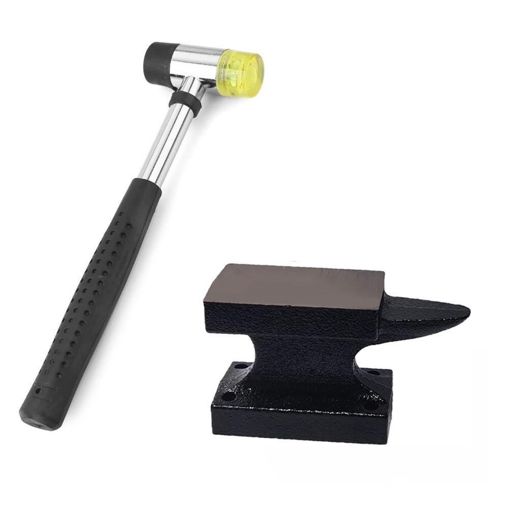 Синяя самодельная железная наковальня для изготовления ювелирных изделий и ювелирного дела