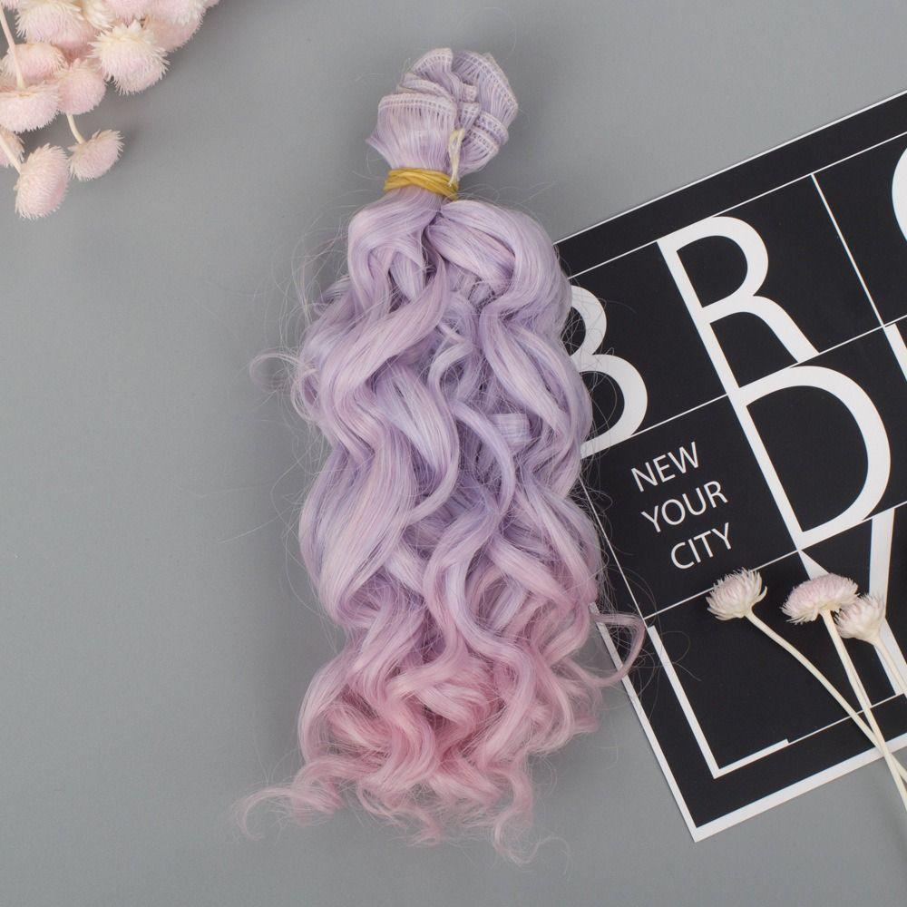 1/6 Doll High-Temperature Gold Brown 15*100cm Doll Periwig Doll Curly Wigs Doll Hair Wig Doll Hair