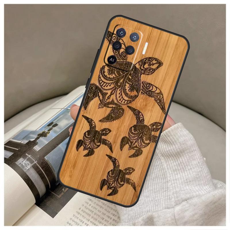 Swimming Freshwater Sea Turtles For OPPO A15 A16 A17 A74 A94 A58 A78 A98 A76 A96 A77 A5 A9 A52 A72 A79 A53S A54S A57S Case