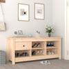 VidaXL Shoe Cabinet 110x38x45.5 Cm Solid Pine Wood 814594
