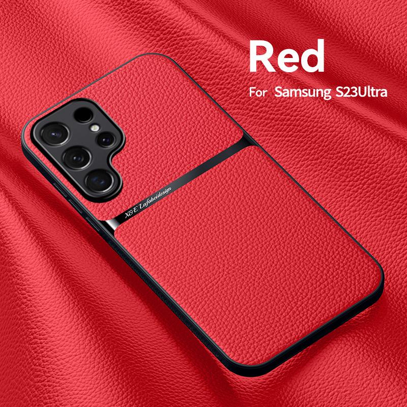 Кожаный магнитный чехол для Samsung Galaxy S24 S23 S22 S21 Ultra Plus FE A52 A52S A53 A54 A55 A34 A35 A25 M34 Силиконовая мягкая обложка