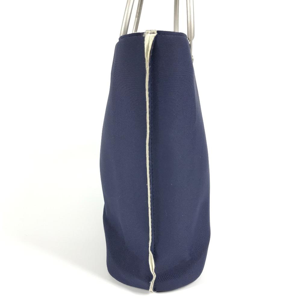 Chanel Сумка Тоут Сумка Ручная Сумка полиамид Темно-синий/Серебристый