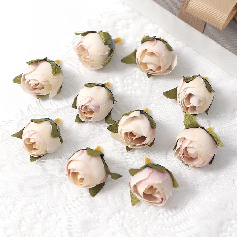 10/20Pcs Rose Artificial Flowers 3CM Silk Fake Flowers for Home Decor Wedding Decoration Garden Outdoor Craft Wreath Accessories