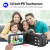 4K Digital Video Camera WiFi Camcorder DV Recorder 56MP 18X Digital Zoom 3.0 Inch IPS Touchscreen