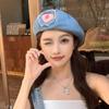 Милая и симпатичная шляпа женская 2024 новый ковбойский берет женский универсальный для лица маленький большой окружности головы восьмиугольная шляпа лето