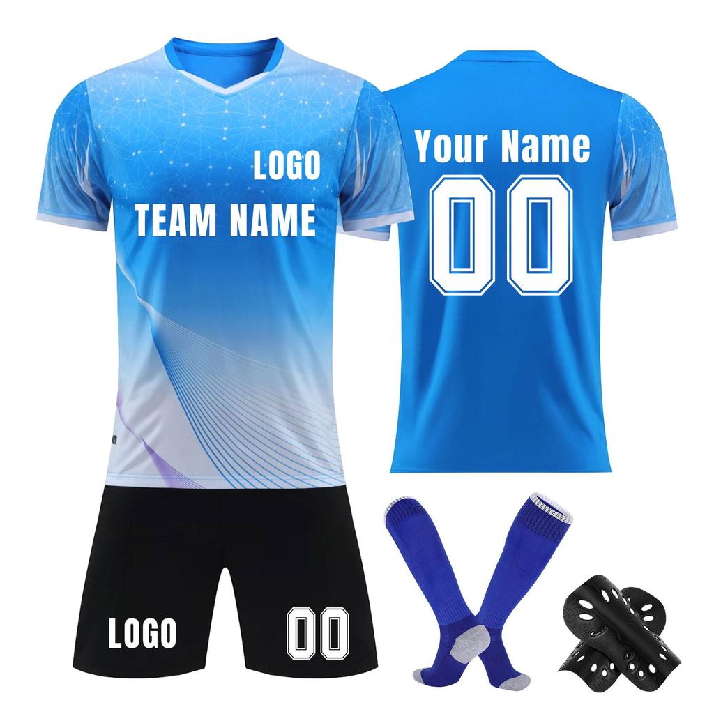 Personalised Shirts Kit Mens Girls With Name Number Custom Football Jerseys For Boys Training Suit