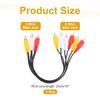 Uxcell AV Аудио Видео Разветвитель 3 RCA Гнезда на 6 RCA Гнезд 25 см Композитный Видео Разветвитель Адаптер Выходной Кабель Кабель, Гнезда,