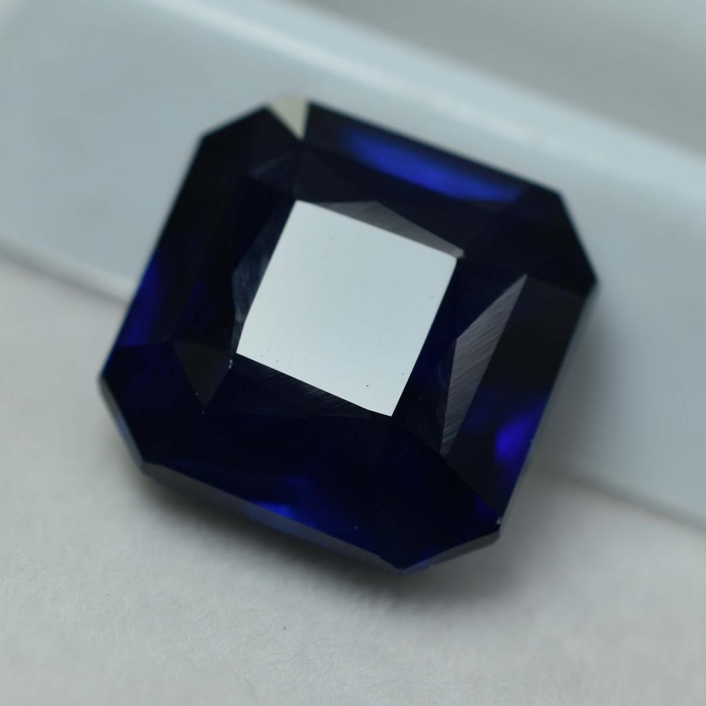 Square Cut Natural Blue Ceylon Sapphire 9.15 Ct CERTIFIED Loose Gemstone 6800