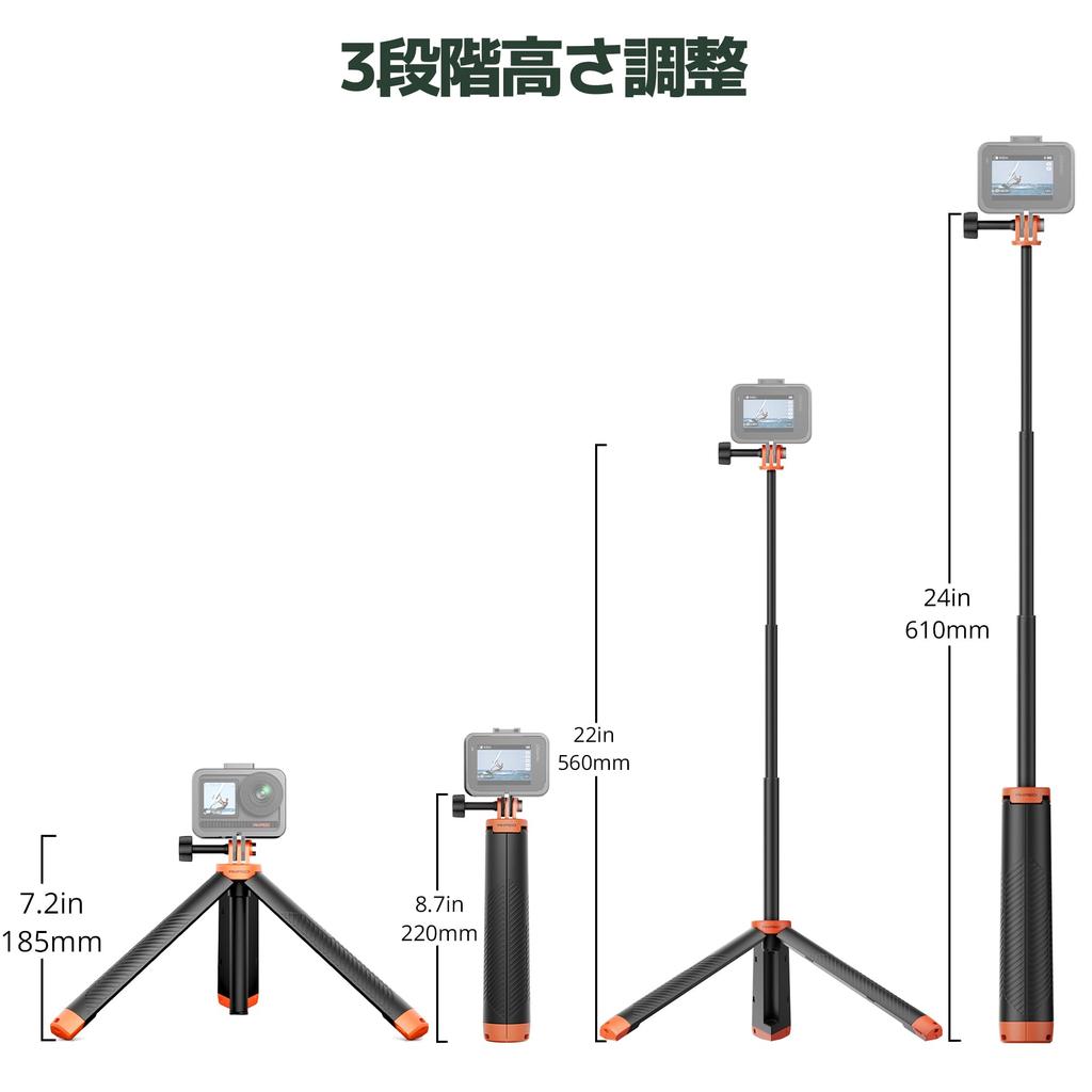 AKASO Водонепроницаемый плавающий монопод для селфи с плавучей рукояткой для экшн-камер GoPro DJI Osmo, водонепроницаемая и легкая рукоятка, штатив 4-в-1