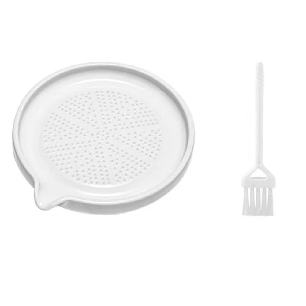 White Food Hand Grinder Portable Porcelain Grater Plate Kitchen Garlic Masher  Fruits Processing