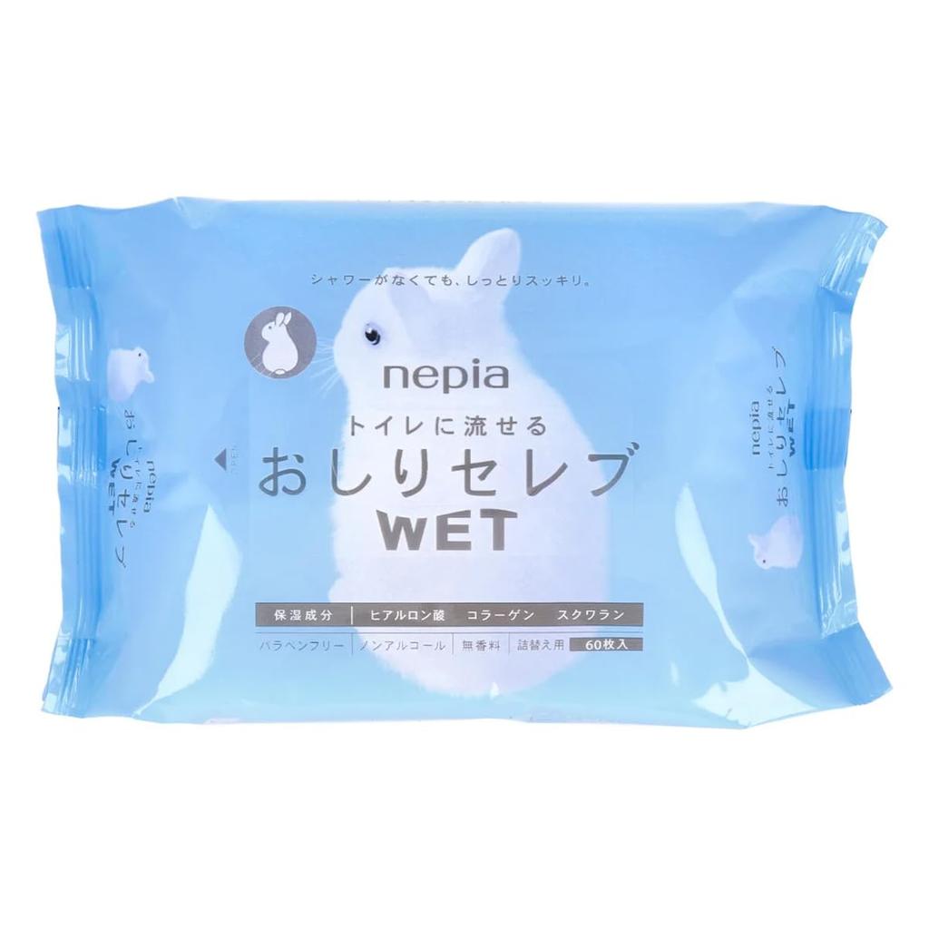 Влажные салфетки Nagomi Company Napier Celebrity WET Сменные блоки, которые можно смывать в унитаз 60 листов x 10 шт. Безалкогольные