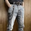 Artistic High Street Retro Double Buckle Chain - Versatile Metal Waist Cross Chain for Men and Women.
