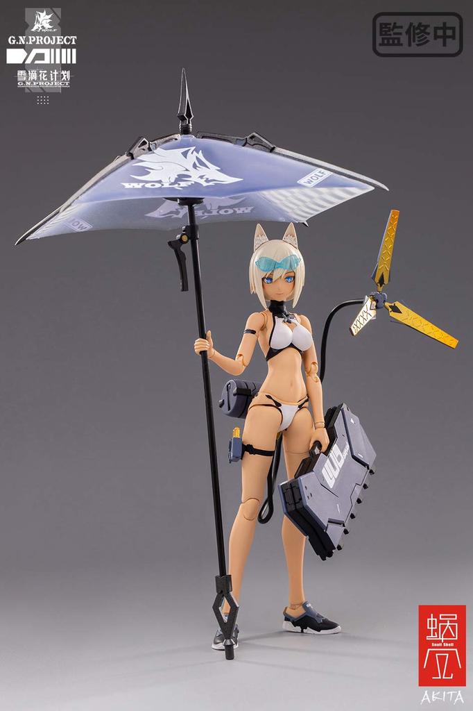 SNAIL SHELL WOLF 001 Swimsuit Body and Weapon Set Scale and POM Painted Movable Figure G.N.PROJECT 1/12 PVC, ABS,