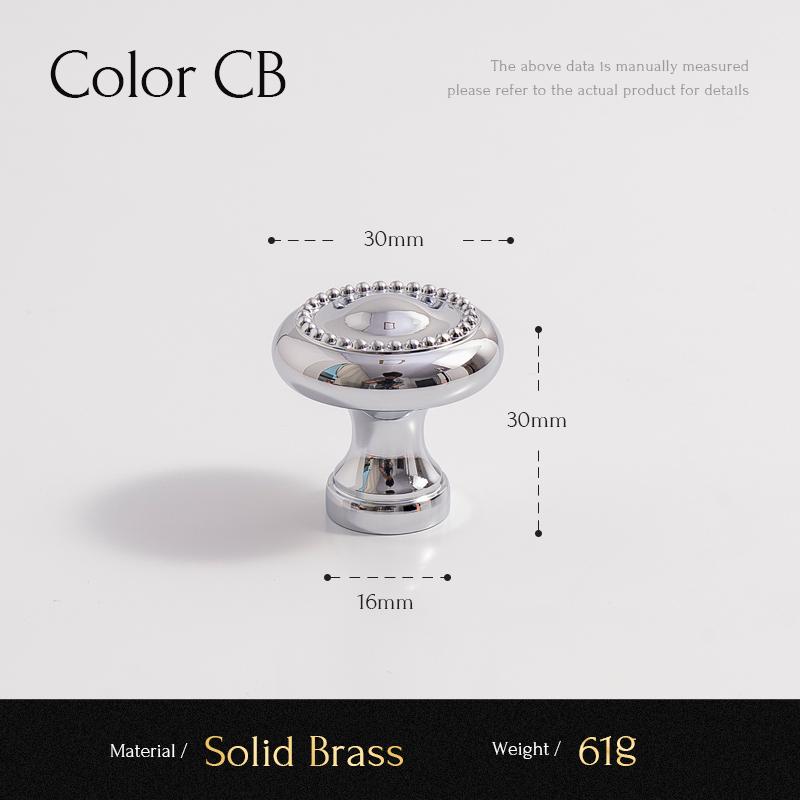 Santaya Solid Brass Cabinet Handle Chrome Bright Silver Kitchen Cabinets Pull Wardrobe  Drawer Knob Luxury Furniture Pulls