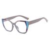 New Retro Cat Eye Anti Blue Light Glasses Ins Brand Simple Color Matching Frame Design Versatile Casual Unisex Glasses